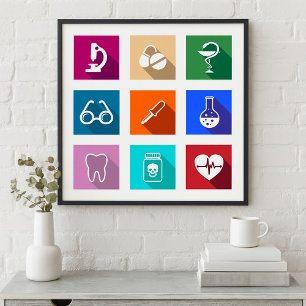 Medische pictogrammen poster