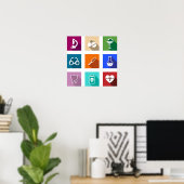 Medische pictogrammen poster (Thuiskantoor)