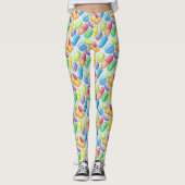 Medische pil en capsulepatroon Leggings (Voorkant)