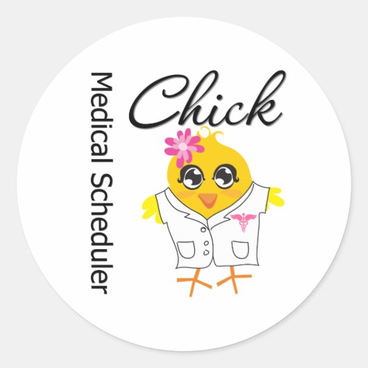 Medische planner Chick Ronde Sticker (Voorkant)
