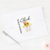 Medische planner Chick Ronde Sticker (Envelop)