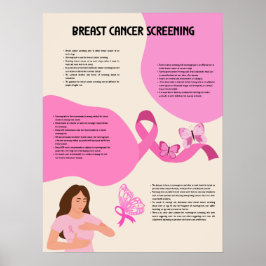 Medische poster voor borstkankerscreening