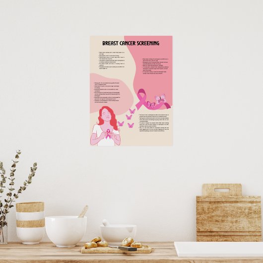 Medische poster voor borstkankerscreening (Keuken)