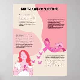 Medische poster voor borstkankerscreening