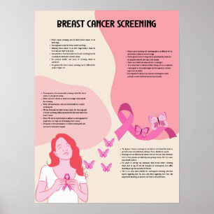 Medische poster voor borstkankerscreening