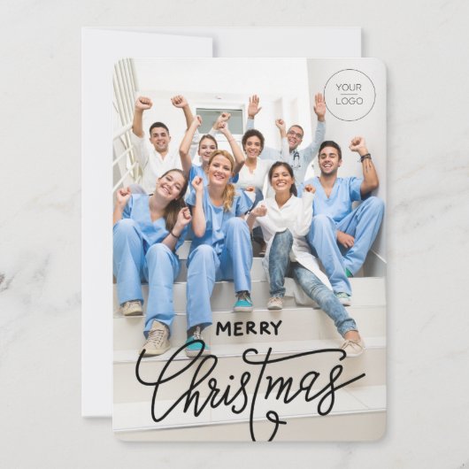 Medische Praktijk Maatwerk Logo Bericht Kerstmis Feestdagenkaart (Voorkant)