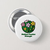 Medische Praktijkmanager Blooms Ronde Button 5,7 Cm (Voorkant /achterkant)