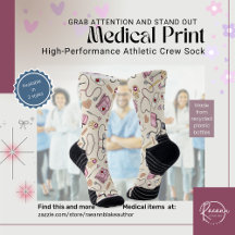 Medische Print Crew Soks