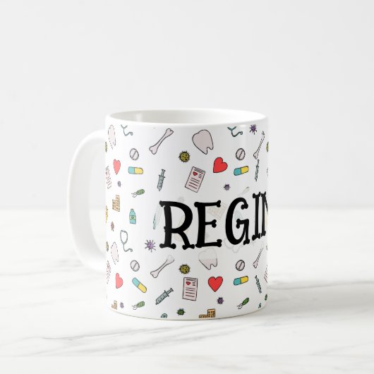 Medische Print Keramische Mok (Voorkant links)