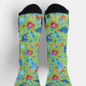 Medische print op een groene Apple achtergrond Sokken (Top)