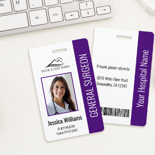 Medische professional aangepaste foto en tekst paa badge