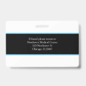 Medische Professional Naam Foto Badge Scanner Code (Achterkant)