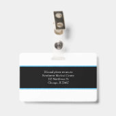 Medische Professional Naam Foto Badge Scanner Code (Achterkant met clip)
