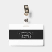 Medische professional naam foto badge scanner code (Achterkant met clip)