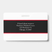 Medische professional naam foto badge scanner code (Achterkant)