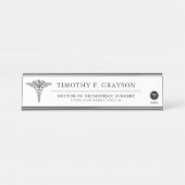 Medische professional op maat bureau naambordje (Voorkant)