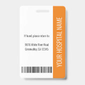 Medische professionalen aangepaste foto- en tekst- badge (Achterkant)