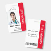 Medische professionalen aangepaste foto- en tekst- badge (Voor- en achterkant)