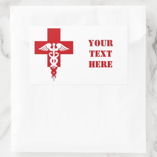 Medische professionele stickers, aanpassen rechthoekige sticker (Tas)