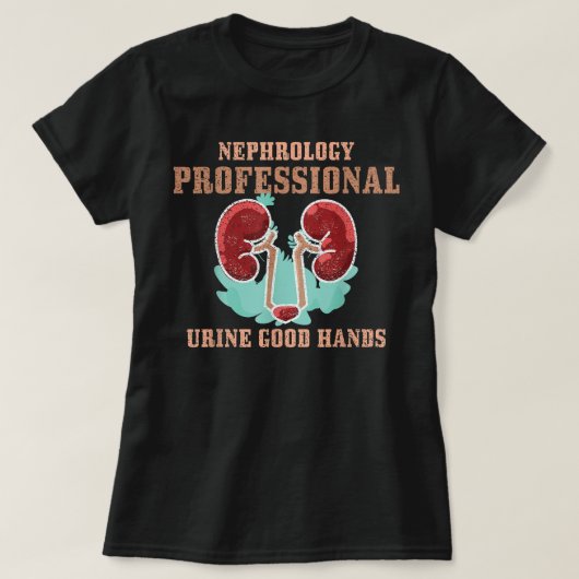 Medische Pun Nephrology Urine Good Hand Nephrologi T-shirt (Design voorkant)