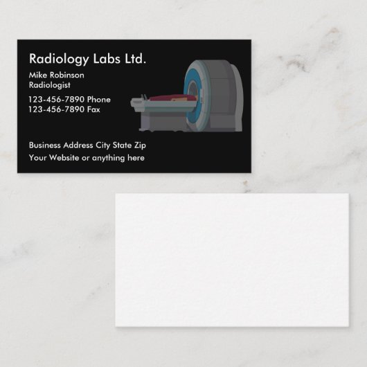Medische Radiologie Imaging Lab Visitekaartjes (Voorkant / Achterkant)