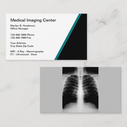 Medische radiologie Moderne Twee zijden Visitekaartje (Voorkant / Achterkant)
