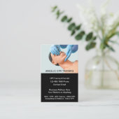 Medische reanimatie en eerste hulp training thema visitekaartje (Staand voorkant)