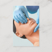 Medische reanimatie en eerste hulp training thema visitekaartje (Achterkant)