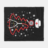 Medische RN NUrse, Vrolijk kerstfeest Fleece Deken (Voorkant (Horizontaal))