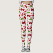 Medische rode kers & roze pil Leggings (Voorkant)