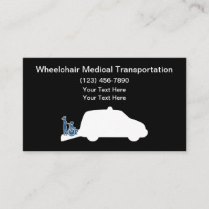 Medische rolstoeltransport taxi visitekaartje