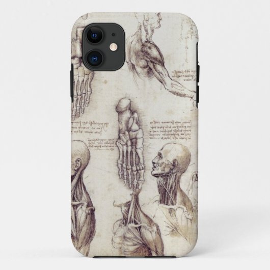 Medische schetsen van Leonardo Da Vinci, lichaamsd Case-Mate iPhone Case (Achterkant)