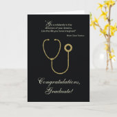 Medische School Afstuderen Gefeliciteerd Black Kaart (Gele Bloem)