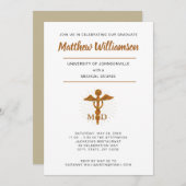 Medische School Afstuderen met Symbol Aankondiging (Voorkant / Achterkant)