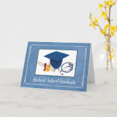 Medische School Afstuderen Pet Diploma Stethoscoop Kaart (Gele Bloem)