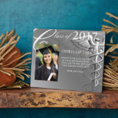 Medische school Caduceus afstuderen fotoplaque Fotoplaat (Zijkant)