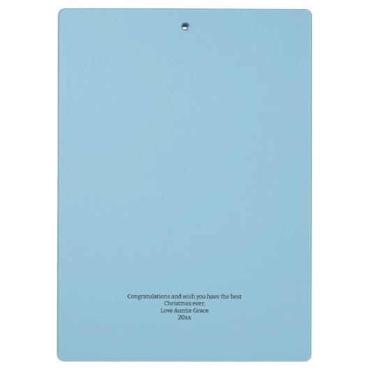 Medische School Toekomstige Dokter Blauw Naam Jaar Klembord (Achterkant)