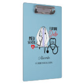 Medische School Toekomstige Dokter Blauw Naam Jaar Klembord (Rechts)