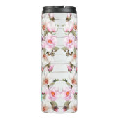 Medische scrubs versierd met bloemen thermosbeker (Achterkant)