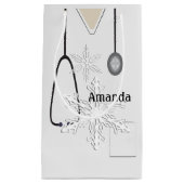 Medische scrubs White Snowflake SGB Klein Cadeauzakje (Voorkant)