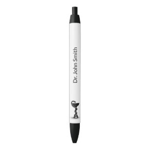 Medische slang Bowl Black Hygieia White Caduceus Zwarte Inkt Pen