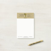 Medische slang Bowl Hygieia Gold Caduceus Beige Post-it® Notes (Op bureau)