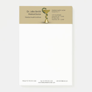 Medische slang Bowl Hygieia Gold Caduceus Beige Post-it® Notes