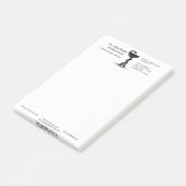 Medische slang Bowl Hygieia White Caduceus Black Post-it® Notes (Schuin)