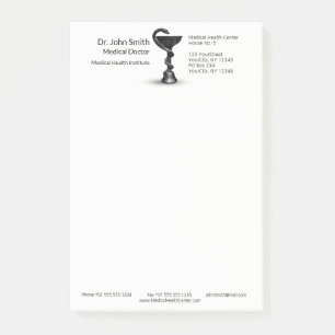 Medische slang Bowl Hygieia White Caduceus Black Post-it® Notes