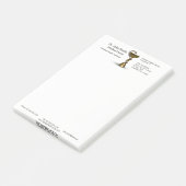 Medische slang Bowl Hygieia White Caduceus Bronze Post-it® Notes (Schuin)