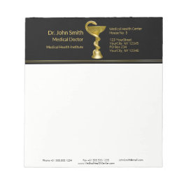 Medische slang Classy Bowl Hygieia Gold Caduceus Notitieblok