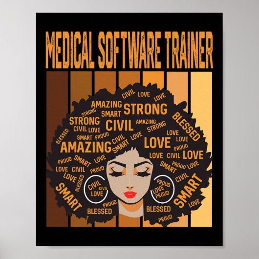 Medische softwaretrainer Power Black History Ma Poster (Voorkant)