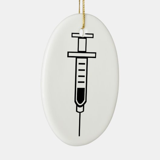 Medische spuit keramisch ornament (Rechts)