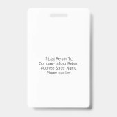 Medische staf Aangepast Logo Rood Badge (Achterkant)